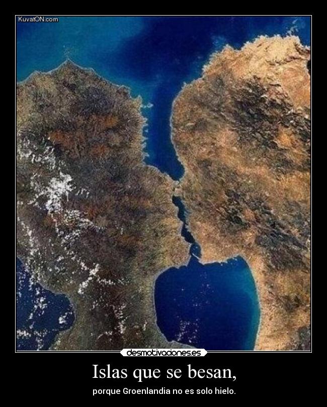 carteles naturaleza groenlandia islas del beso desmotivaciones