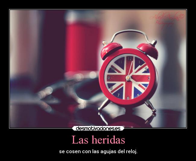 Las heridas - se cosen con las agujas del reloj.