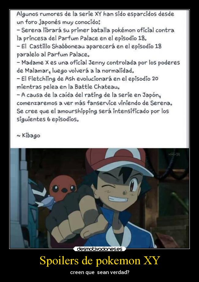Spoilers de pokemon XY -