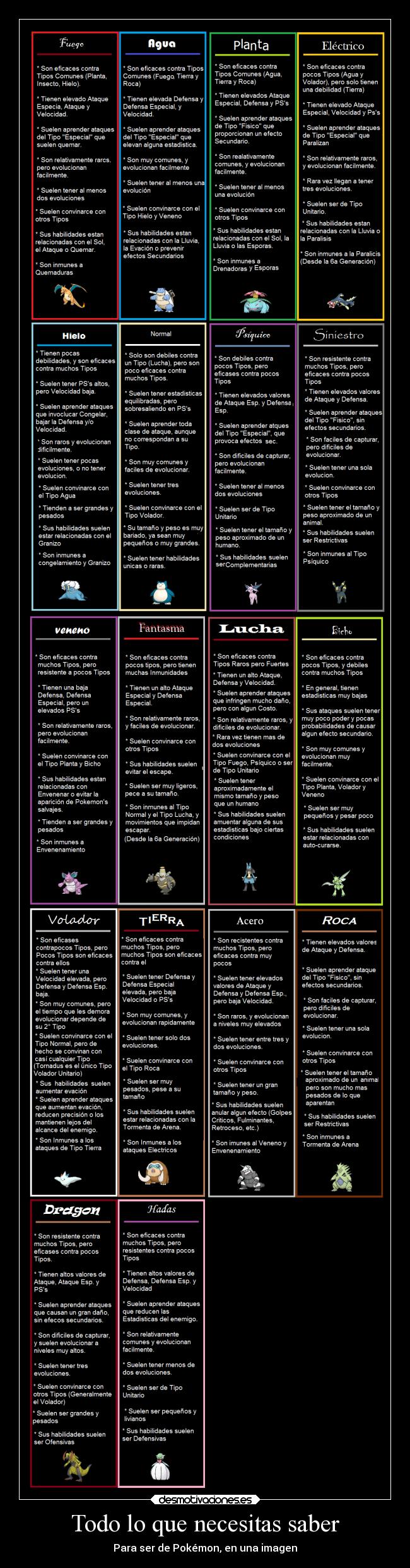 Todo lo que necesitas saber - Para ser de Pokémon, en una imagen