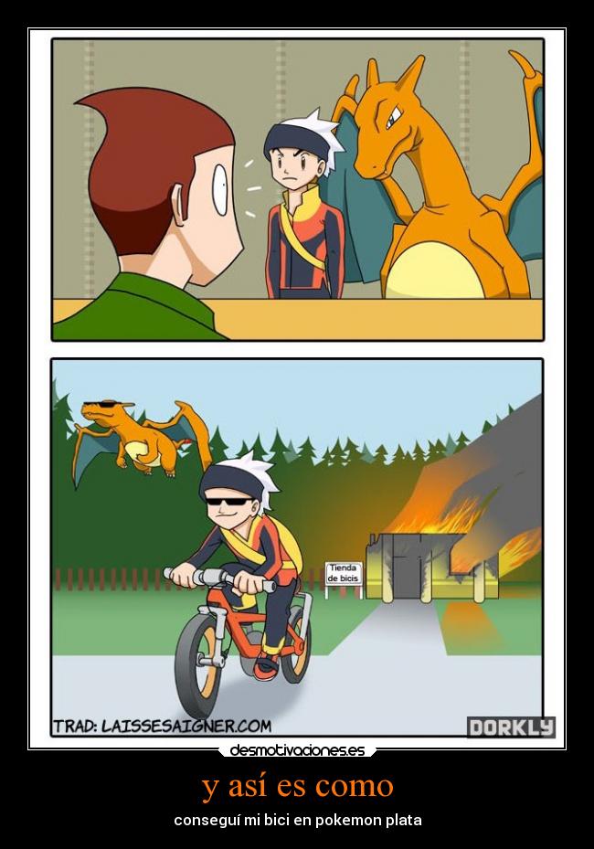 y así es como - conseguí mi bici en pokemon plata