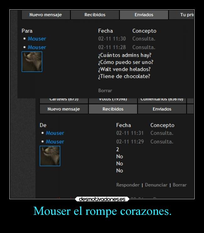 Mouser el rompe corazones. -