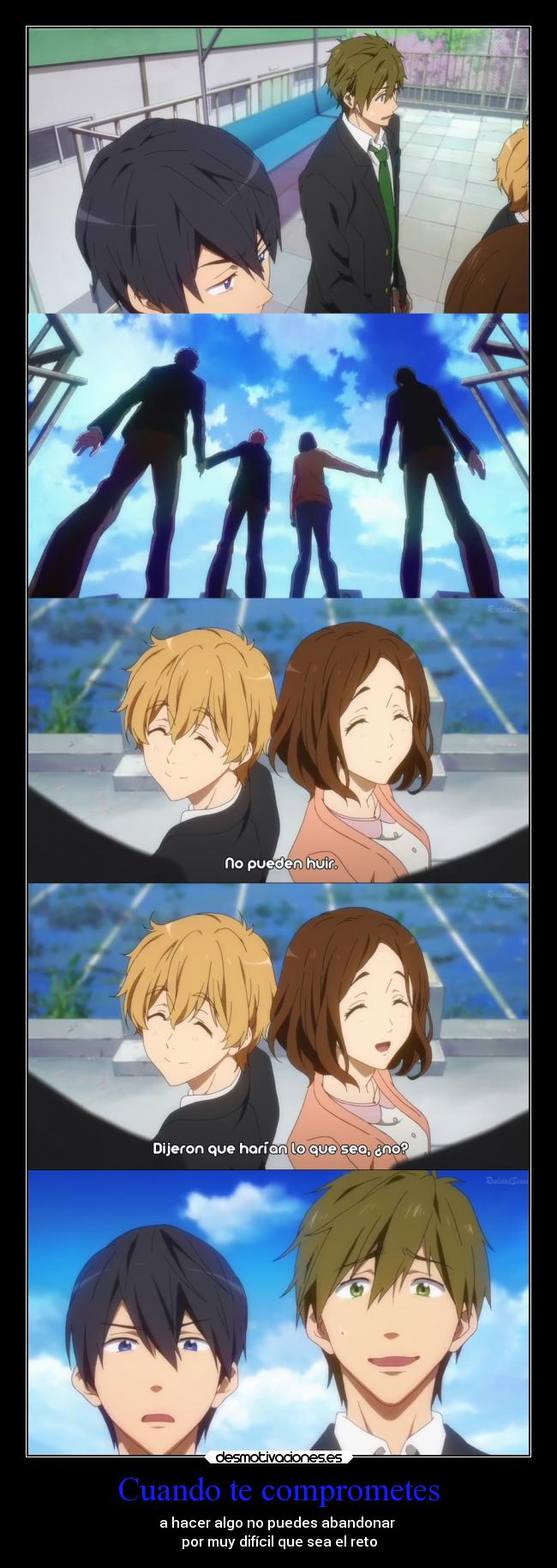 carteles promesas anime free comprometerse reto desmotivaciones