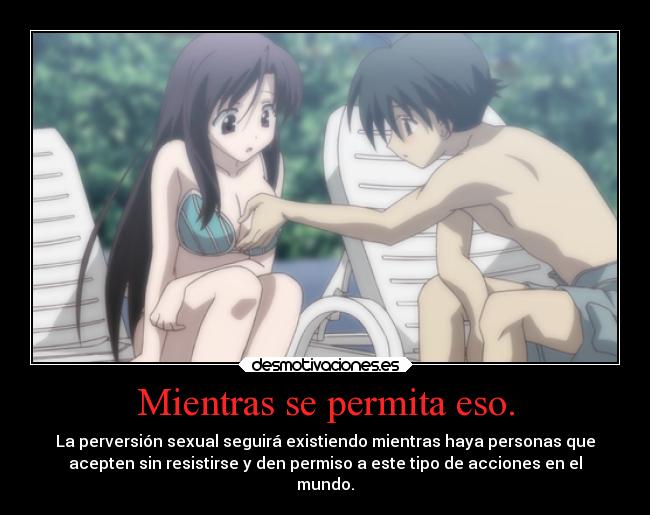 carteles sexo anime para los morbosos school days katsura kotonoha makoto placer perversion desmotivaciones