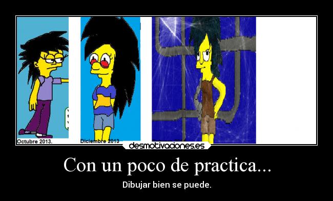 carteles simpsons laurasimpson11 practica dibujo desmotivaciones