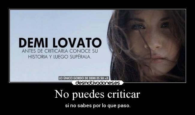 No puedes criticar - 