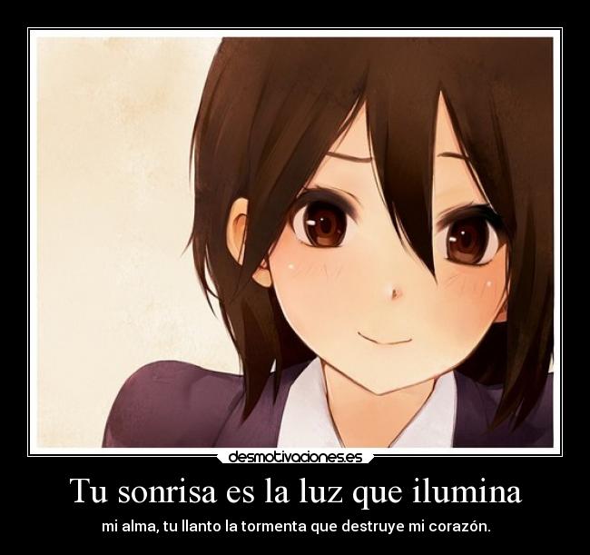 carteles sonrisa anime amor desmotivaciones desmotivaciones