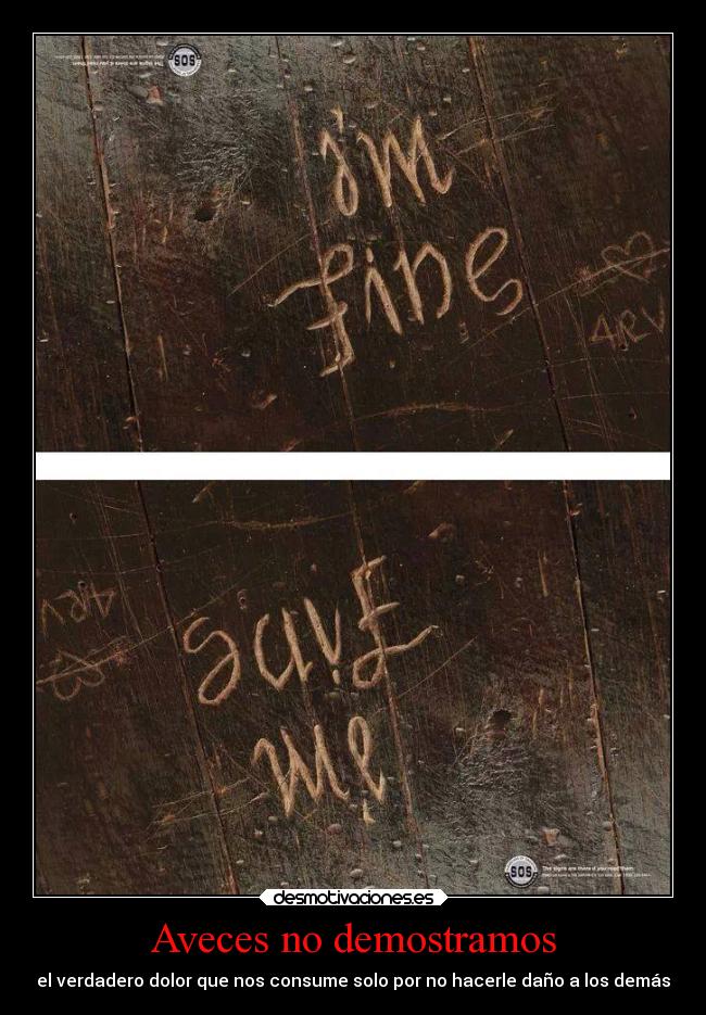 Aveces no demostramos - 