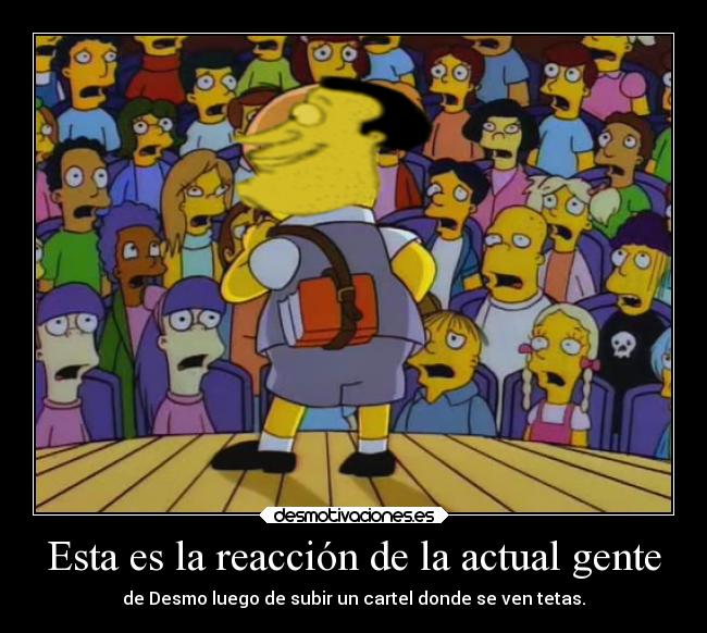 Esta es la reacción de la actual gente -