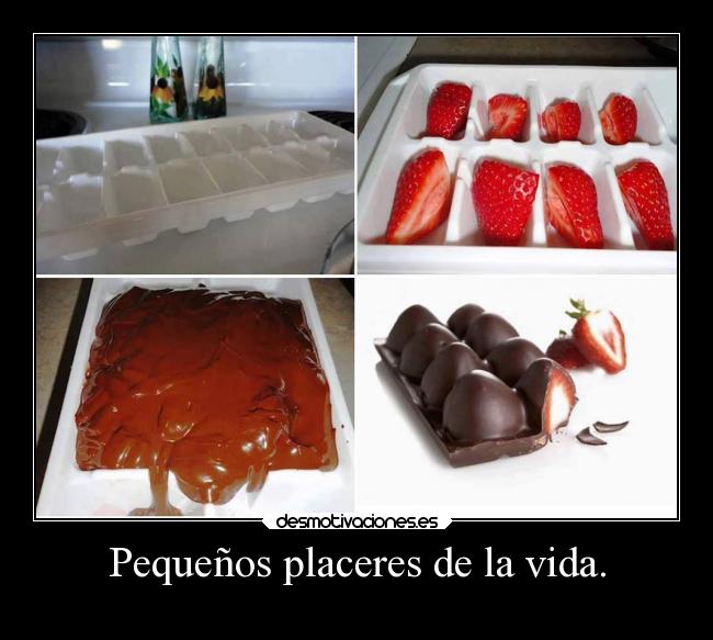 Pequeños placeres de la vida. -