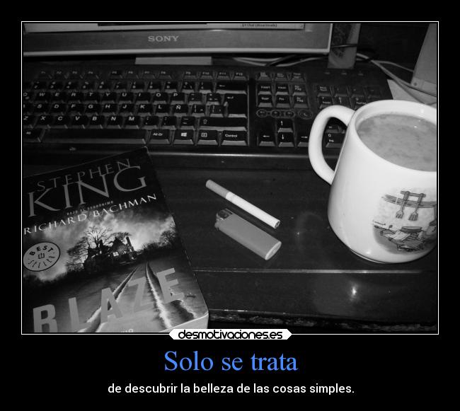 Solo se trata - de descubrir la belleza de las cosas simples.