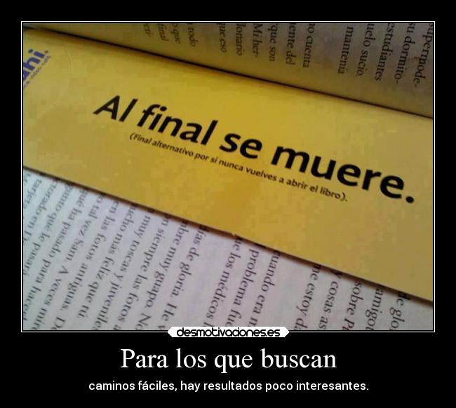 Para los que buscan - 