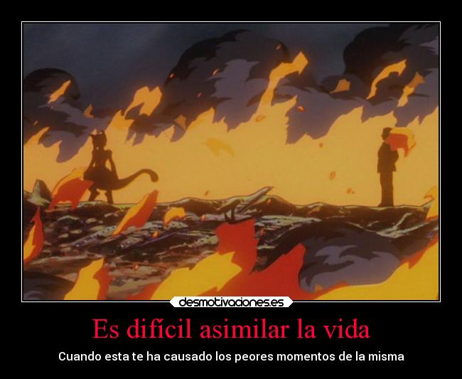 Es difícil asimilar la vida - Cuando esta te ha causado los peores momentos de la misma