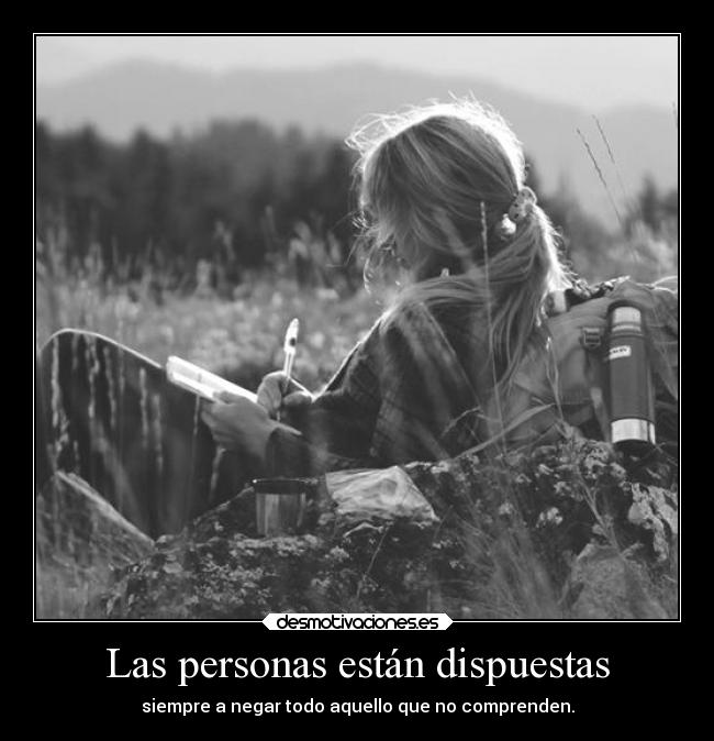 Las personas están dispuestas -