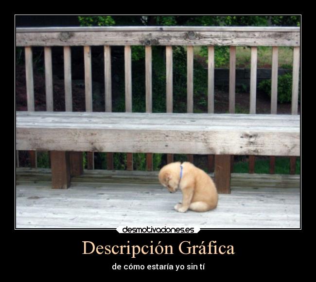 Descripción Gráfica - de cómo estaría yo sin tí