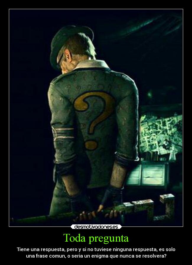 carteles videojuegos batman arkham city riddler acertijo desmotivaciones