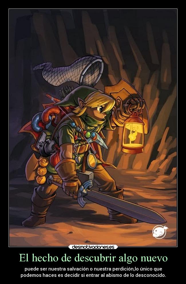 carteles videojuegos link tloz the legend zelda descubrir cosas nuevas patatasdecolores desmotivaciones