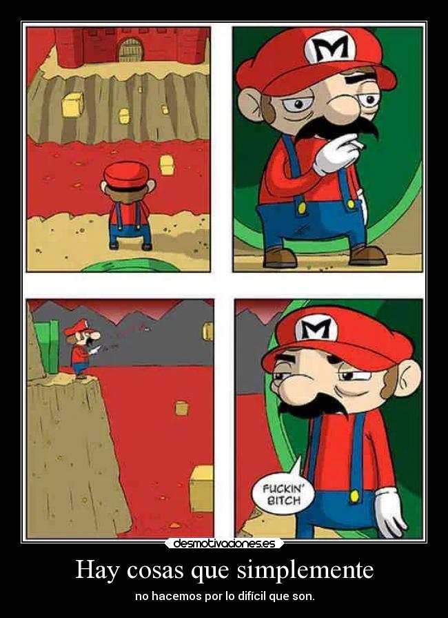 carteles videojuegos mario bros desmotivaciones