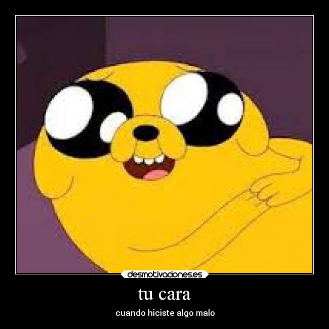 tu cara - cuando hiciste algo malo