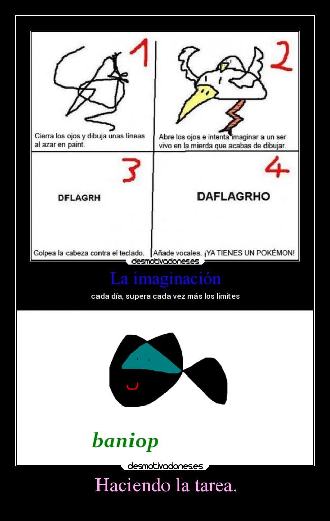 Haciendo la tarea. -