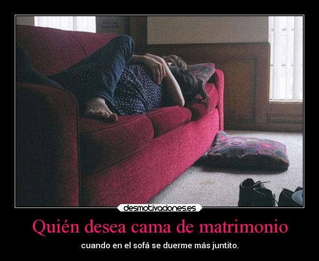 Quién desea cama de matrimonio -