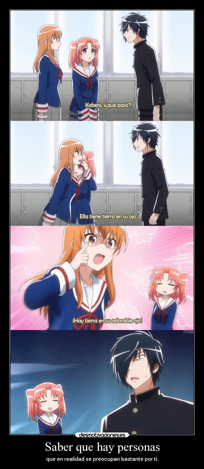 Saber que hay personas -