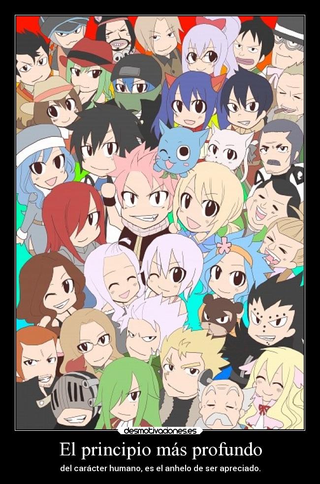 carteles amistad amor anime fairy tail desmotivaciones