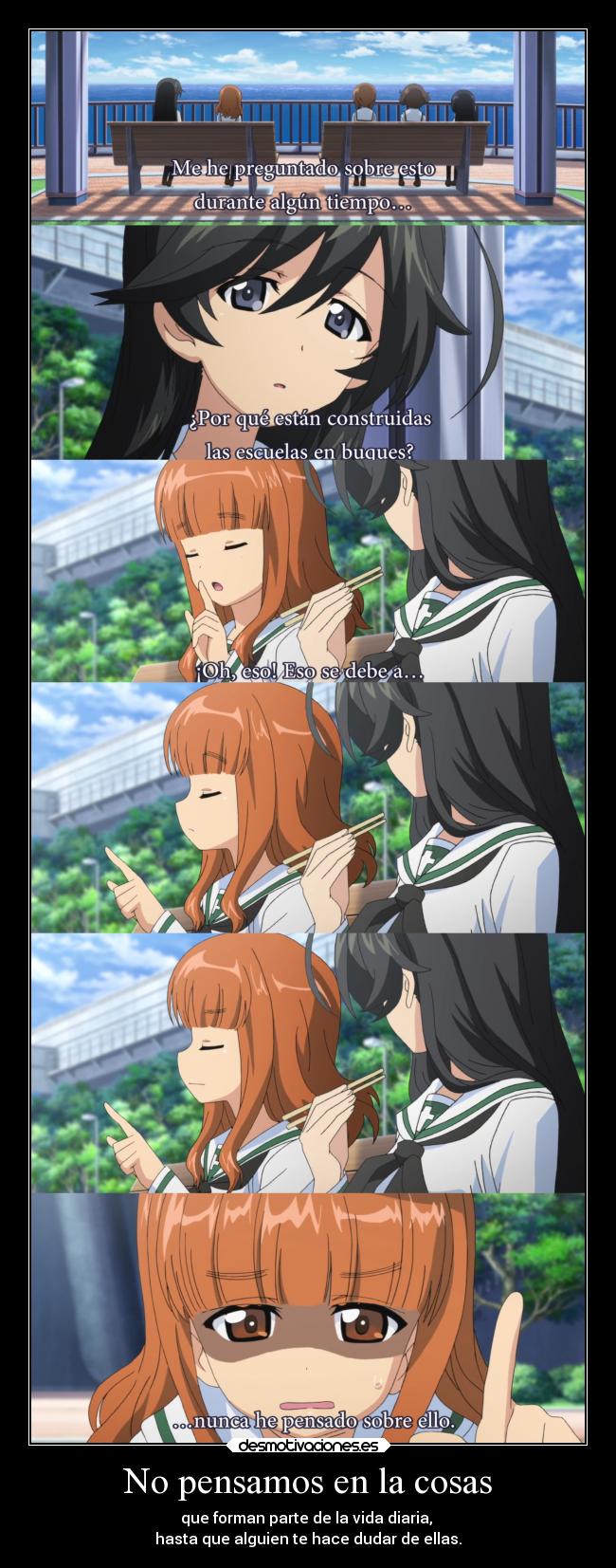 carteles amistad vida anime pensar diaria formar parte alguien dudar preguntar raptorhunters desmotivaciones