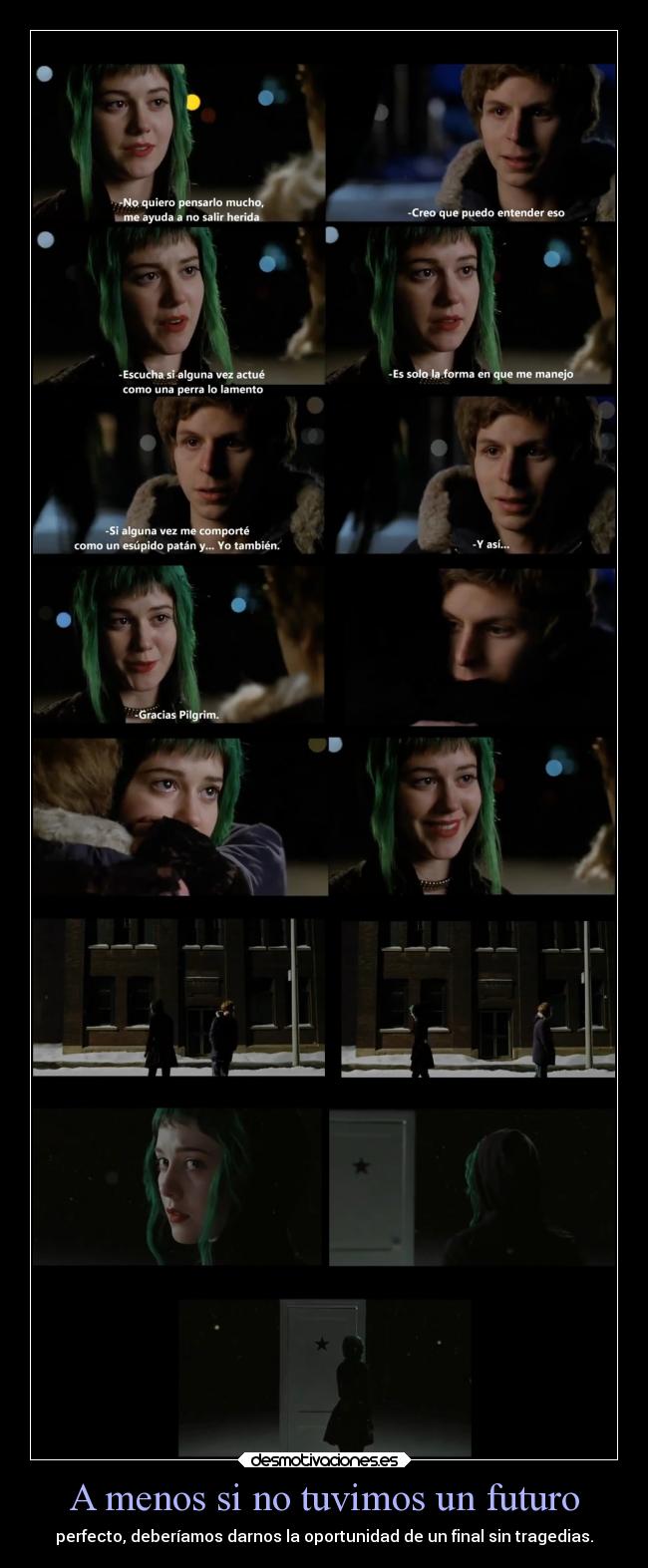 carteles amor anime comic scott pilgrim the word final alternativo ramona falso triste desmotivaciones