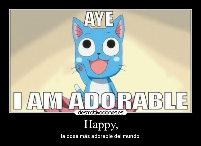 carteles amor anime fairy tail happy raro desmotivaciones