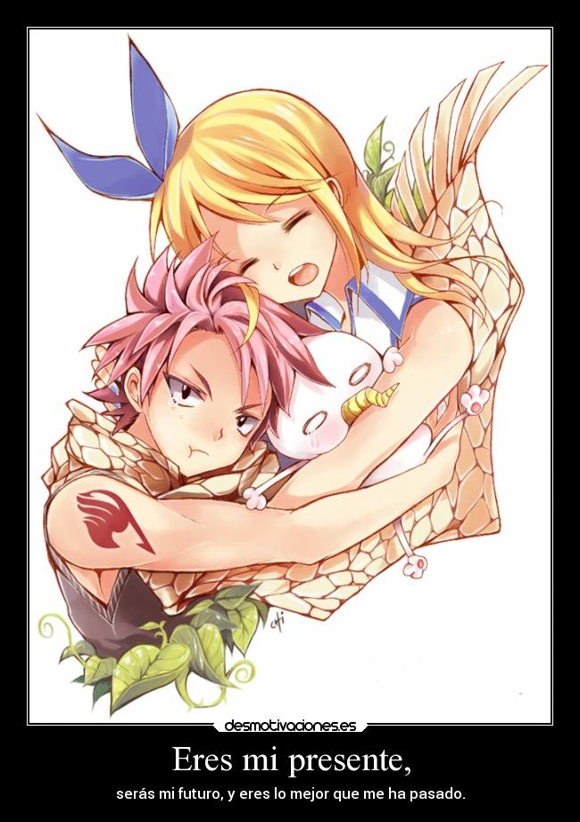 carteles amor anime fairy tail natsu lucy plue desmotivaciones