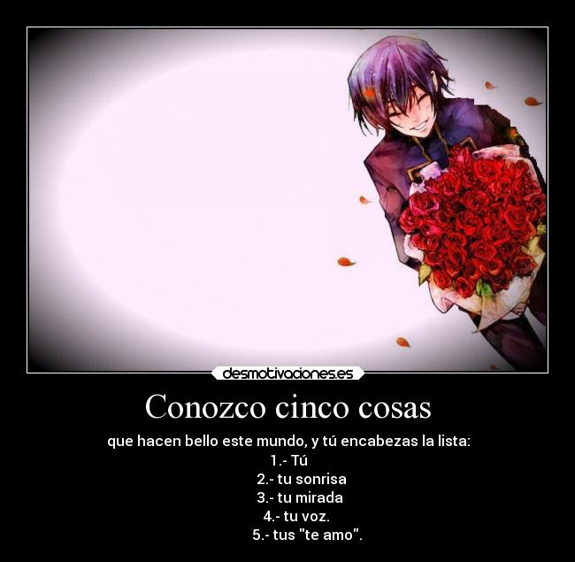 Conozco cinco cosas - 
