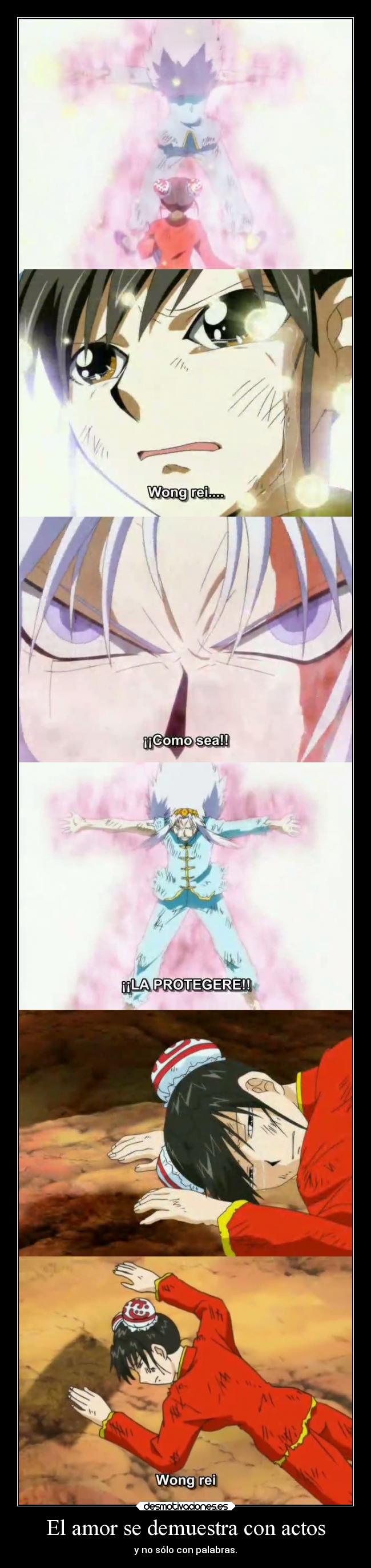 El amor se demuestra con actos -