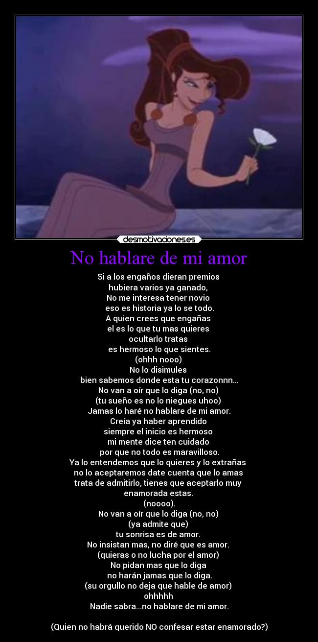 No hablare de mi amor -