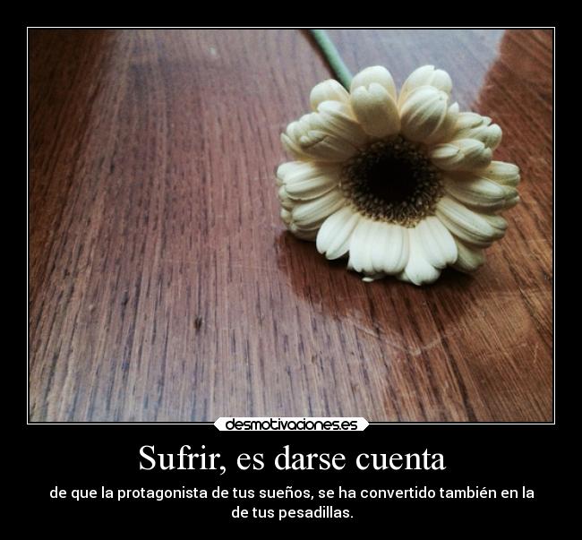 Sufrir, es darse cuenta - 