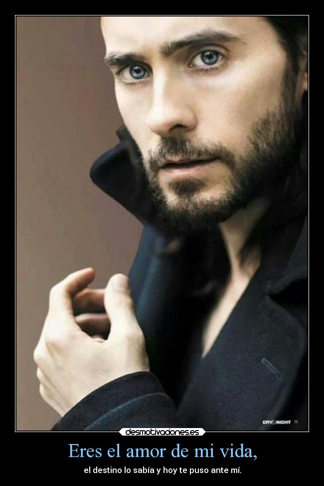 Eres el amor de mi vida, - el destino lo sabía y hoy te puso ante mí.