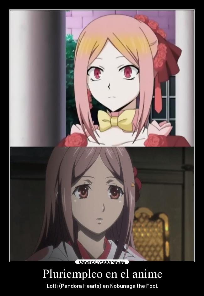 Pluriempleo en el anime - Lotti (Pandora Hearts) en Nobunaga the Fool.