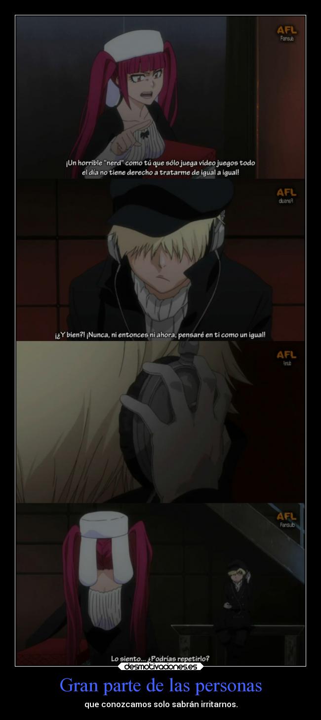 carteles anime bleach riruka yukio clandominadores ejercitodemar desmotivaciones
