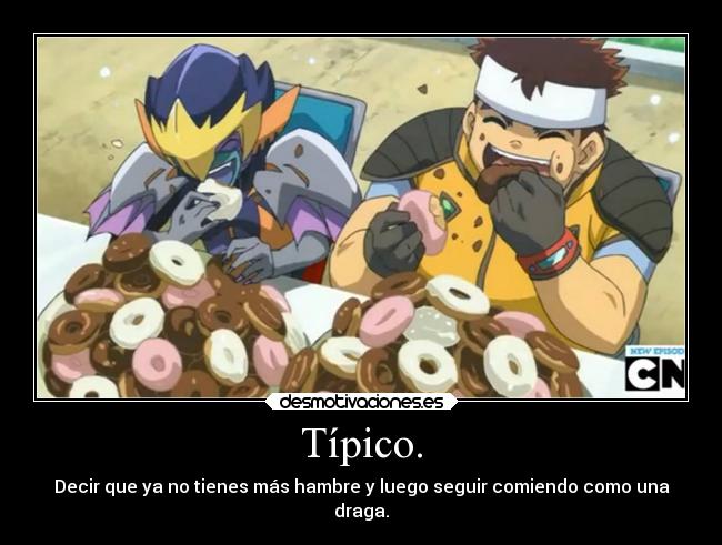 carteles anime comida scan2go jack diego comiendo rosquillas desmotivaciones