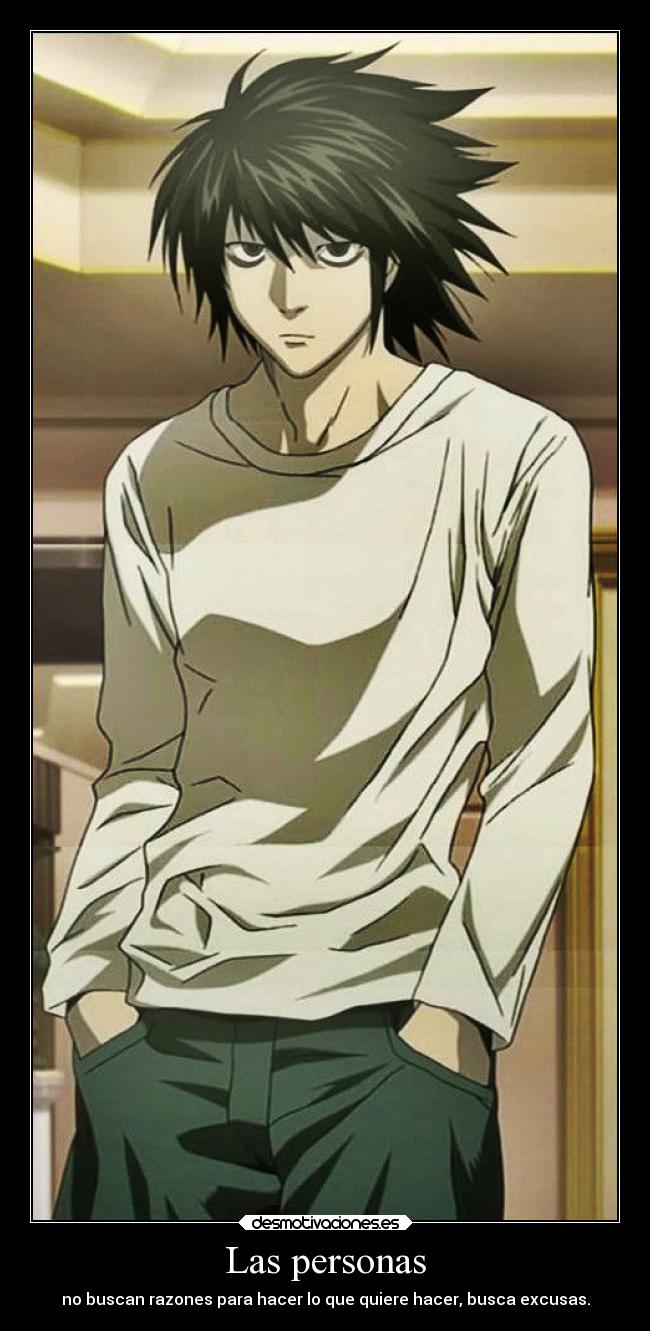 carteles anime death note lawliet desmotivaciones