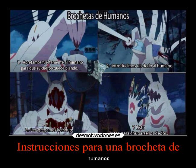 Instrucciones para una brocheta de -