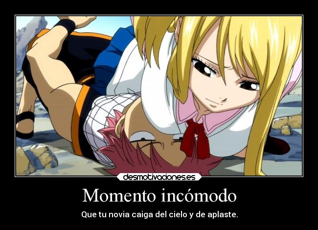 carteles anime fairy tail lucy natsu desmotivaciones