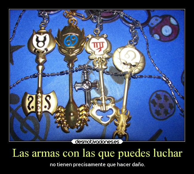 Las armas con las que puedes luchar - 