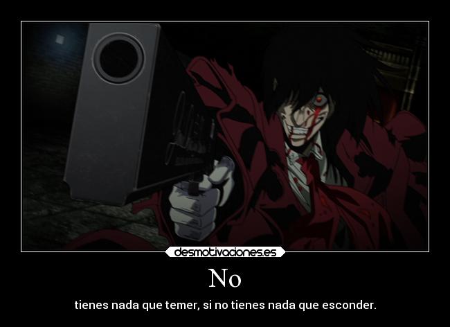 carteles anime hellsing alucard vlad iii dracula tepes desmotivaciones