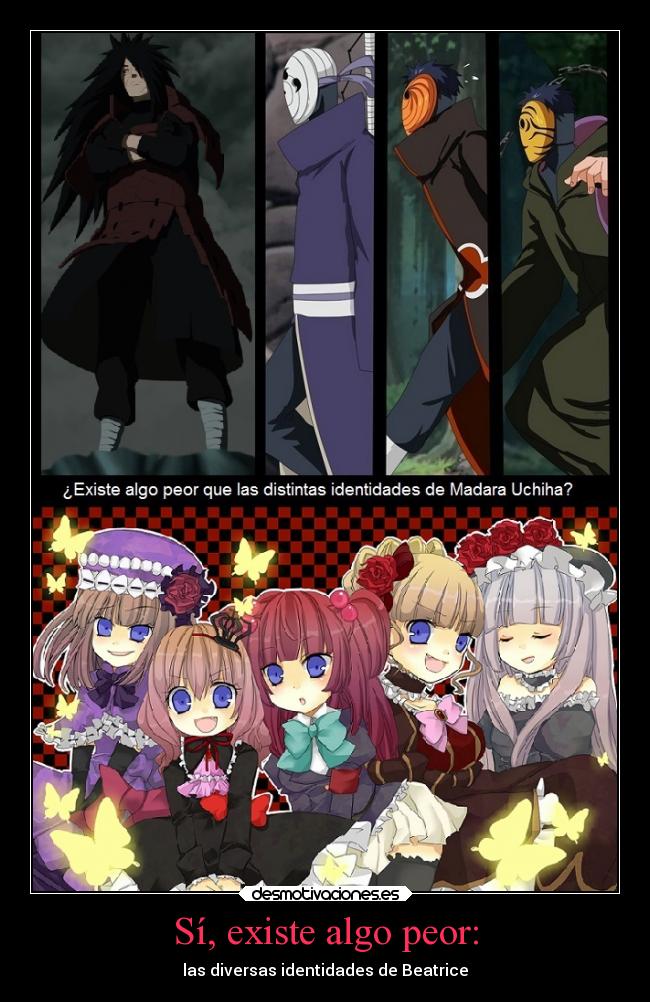 carteles anime identidades diferentes con solo nombre desmotivaciones