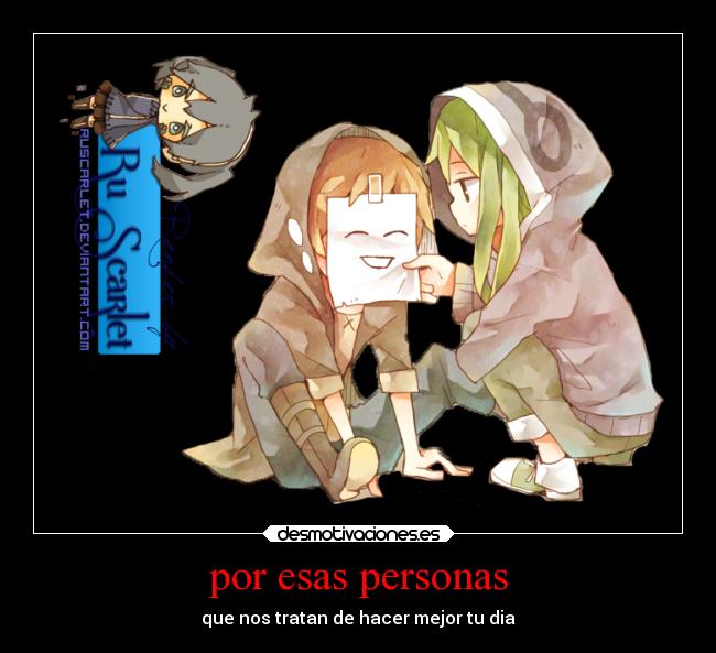 por esas personas -