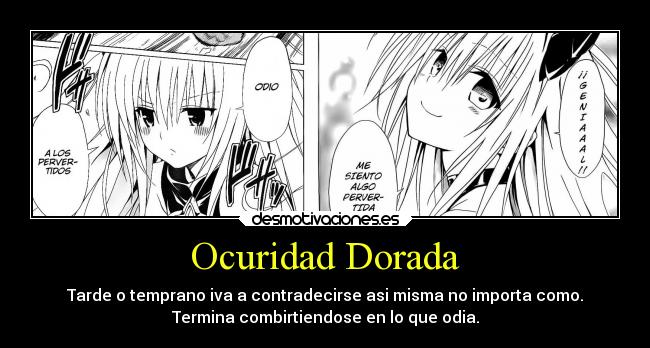 carteles anime manga toloverudarkness echii yami desmotivaciones