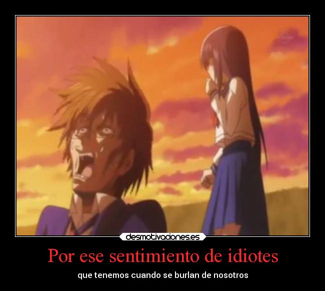 Por ese sentimiento de idiotes -
