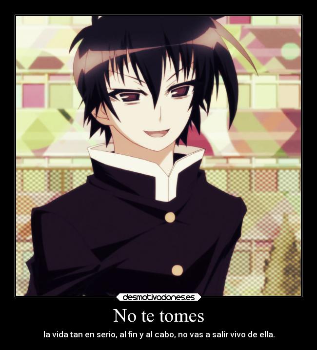 carteles anime medaka box kumagawa misogi desmotivaciones