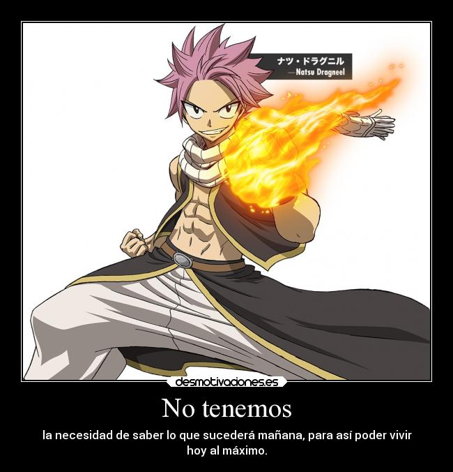 carteles anime natsu dragneel fairy tail desmotivaciones